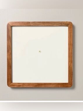 Hearth & Hand Square Wooden Vinyl Display Wall Art Frame in Brown and Cream NWT